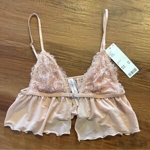 NWT Out From Under Pink Lace Bralette